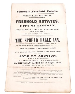 Lot 102 - An 1843 estates auction catalogue, by Mr WM...
