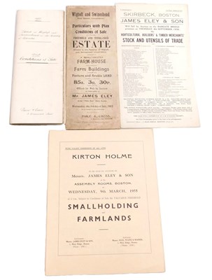 Lot 100 - Assorted James Eley and Son estate catalogues,...