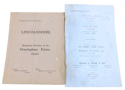 Lot 99 - An Escritt & Barrell auction catalogue for the...