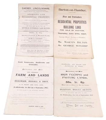 Lot 98 - Four late 19thC and later Lincolnshire auction...