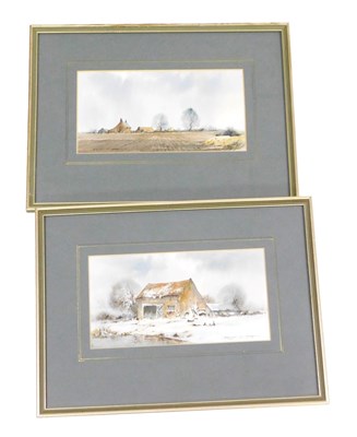 Lot 143 - Brian C Day (British b.1934). Farmstead in the...