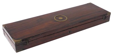 Lot 11 - A Victorian figured mahogany gun case by...