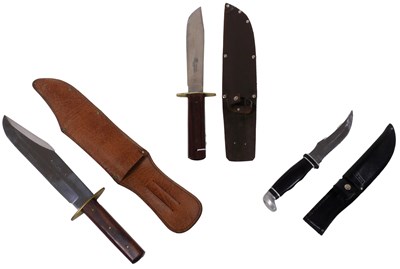 Lot 130 - Two Bowie knives, one by Taylor of Sheffield,...