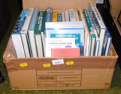 Lot 2131 - A collection of fishing books, including Sea...