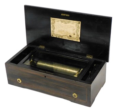 Lot 20 - A late 19thC Swiss ebonised and faux rosewood...