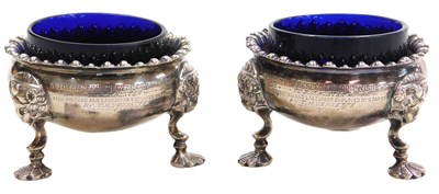 Lot 106 - A pair of Edward VII silver circular...