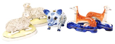 Lot 162 - A 19thC Staffordshire two tone stoneware...