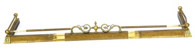Lot 193 - A Victorian brass telescopic fender, 141cm...