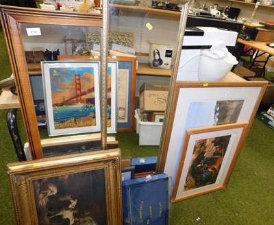 Lot 2150 - A quantity of framed prints, depicting a...
