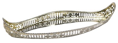 Lot 111 - A Victorian silver shallow boat shaped...