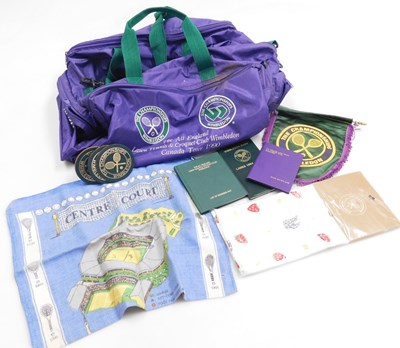 Lot 236 - A group of Wimbledon tennis collectables,...