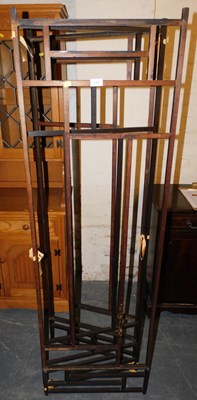 Lot 1006 - A hardwood framed three panel bedroom dressing...