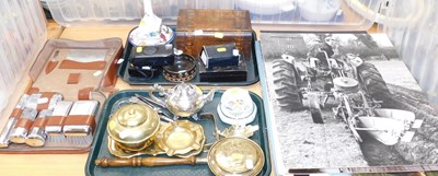 Lot 2163 - Assorted brassware, including a decorative...
