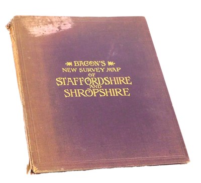 Lot 201 - Bacon's New Survey Map of Staffordshire and...