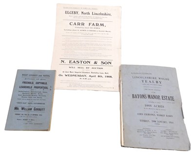 Lot 79 - Three Lincolnshire estates...