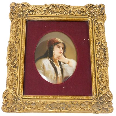 Lot 5 - A late 19thC KPM Berlin porcelain plaque, of a...