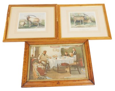 Lot 296 - Three various late 19thC maple frames, to...