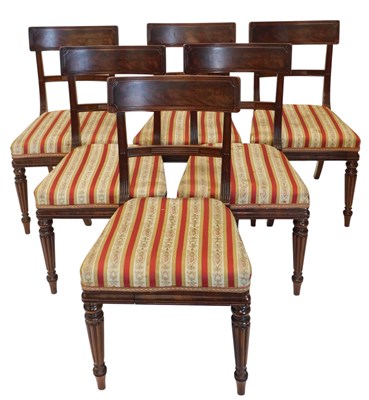 Lot 1103 - A set of six William IV mahogany dining chairs,...