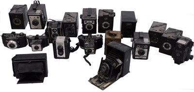 Lot 312 - Assorted box cameras, including a Coronet...