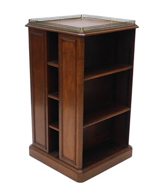 Lot 361 - A late 19thC oak pedestal bookcase, in Gillows...