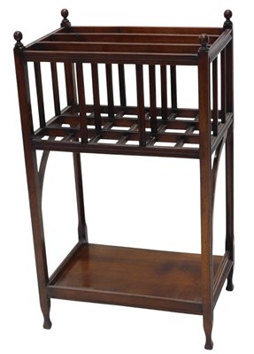 Lot 363 - A late Victorian mahogany Canterbury, with...