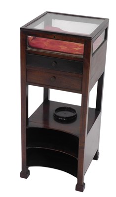 Lot 381 - A 19thC mahogany display table, with a glazed...