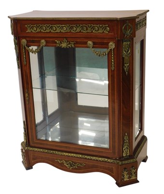 Lot 369 - A Continental mahogany and chequer banded...