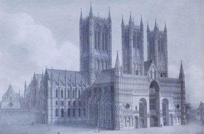 Lot 174 - William Burgess (1749-1813). Lincoln Cathedral,...