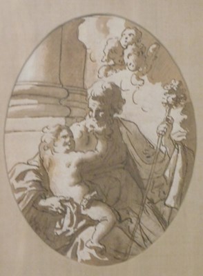 Lot 180 - Italian School 16thC. Simeon and the infant...