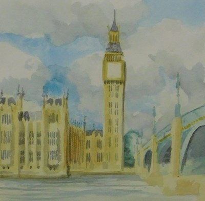 Lot 551 - Karen Neale (late 20thC). Houses of Parliament,...