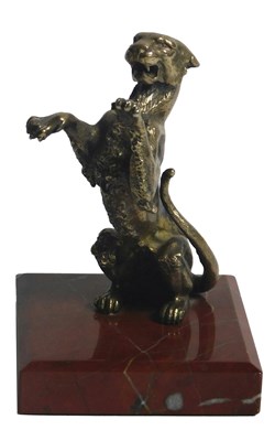 Lot 12 - A Continental cast bronze figure of a rearing...