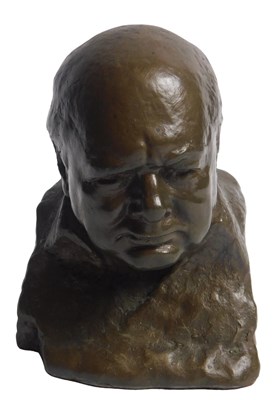 Lot 13 - After Oscar Nemon (1906-1985). A bronzed...