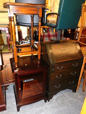 Lot 1039 - A student bureau, with three drawer storage...
