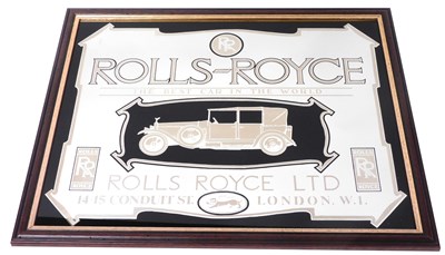 Lot 328 - A Rolls Royce advertising wall mirror, The...