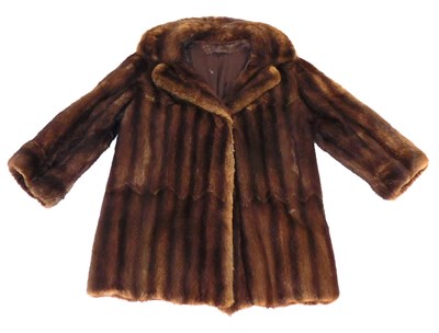 Lot 353 - A mink fur coat, shoulder...