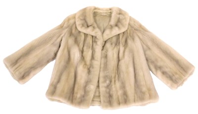 Lot 355 - A white mink fur jacket, shoulder...