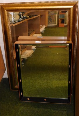 Lot 2166 - A gilt framed rectangular wall mirror, 79cm x...