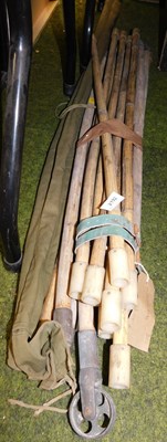 Lot 2192 - A group of drain rods and a fishing rod.