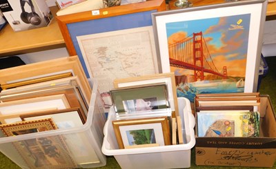 Lot 2200 - Various pictures, prints, etc., to include...