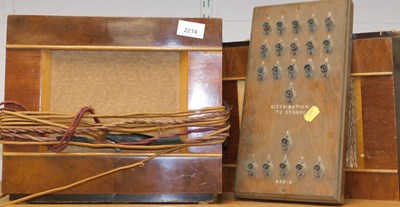 Lot 2214 - Two walnut cased radios, together with a...