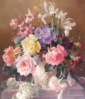Lot 7 - Harold Clayton (1896-1979). Flower Piece, oil...