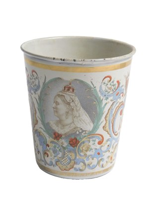 Lot 31 - A late 19thC enamel beaker, made to...