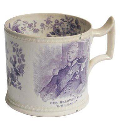 Lot 34 - A 19thC Staffordshire mug, made to commemorate...