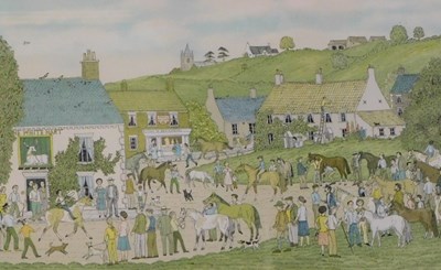 Lot 9 - Vincent Haddelsey (1934-2010). Horse Fair,...
