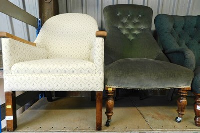 Lot 1107 - A 20thC mahogany framed dining chair,...
