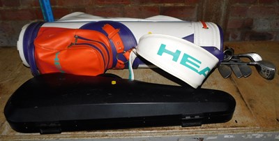 Lot 1114 - A Head golf bag, together with various golf...