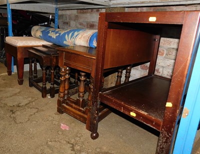 Lot 1116 - A group of furniture to include a two tier...