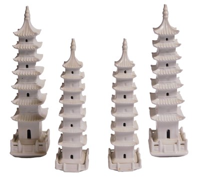 Lot 51 - A group of four Chinese porcelain white glazed...