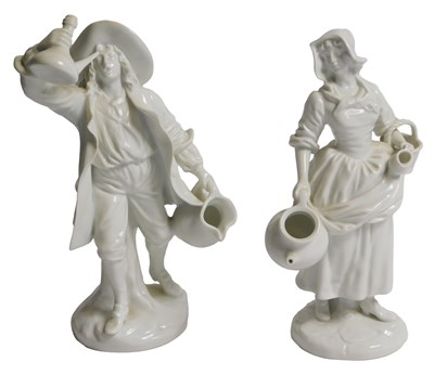 Lot 49 - A pair of Ginori Naples porcelain figures,...