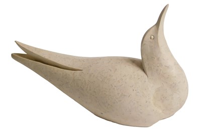 Lot 54 - A modern carved sculpture of a tern, presented...